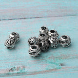 Max 10x Alloy Spacer Beads Hair Braiding Jewelry Making DIY Bracelet Pendants Silver