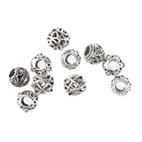 Max 10x Alloy Spacer Beads Hair Braiding Jewelry Making DIY Bracelet Pendants Silver