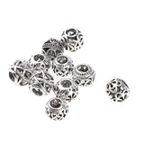 Max 10x Alloy Spacer Beads Hair Braiding Jewelry Making DIY Bracelet Pendants Silver