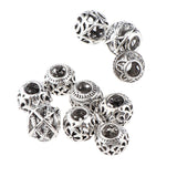 Max 10x Alloy Spacer Beads Hair Braiding Jewelry Making DIY Bracelet Pendants Silver