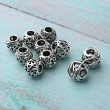 Max 10x Alloy Spacer Beads Hair Braiding Jewelry Making DIY Bracelet Pendants Silver