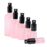 Max 2pcs Empty Glass Pump Spray Bottle for Perfum Toner Amber Atomizer Pink 5ml