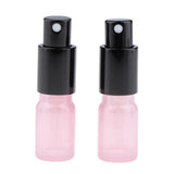 Max 2pcs Empty Glass Pump Spray Bottle for Perfum Toner Amber Atomizer Pink 5ml