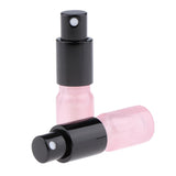 Max 2pcs Empty Glass Pump Spray Bottle for Perfum Toner Amber Atomizer Pink 5ml