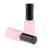 Maxbell 2pcs Empty Glass Pump Spray Bottle for Perfum Toner Amber Atomizer Pink 30ml