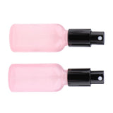 Maxbell 2pcs Empty Glass Pump Spray Bottle for Perfum Toner Amber Atomizer Pink 30ml