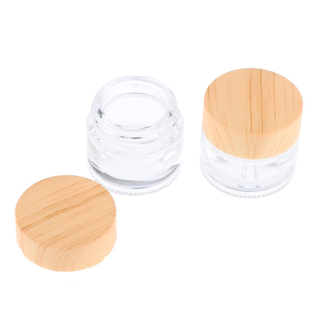 2 Pcs Makeup Pot Empty Cosmetic Jars Lotion Cream Gel Containers Clear 10g