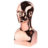 Maxbell Male Mannequin Head Bust Display Stand for Wigs Hair Hat Glasses Jewelry Rose Gold