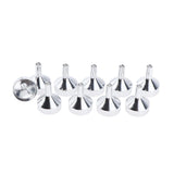 10pcs Aluminum Funnels for Perfumes,Powder,Essential Oils,Lab Bottles Silver