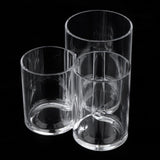 Maxbell Clear Acrylic Brush Organizer Holder Cup Makeup Display 3 Space