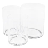 Maxbell Clear Acrylic Brush Organizer Holder Cup Makeup Display 3 Space