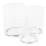 Maxbell Clear Acrylic Brush Organizer Holder Cup Makeup Display 3 Space