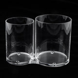 Maxbell Clear Acrylic Brush Organizer Holder Cup Makeup Display 2 Space