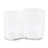 Maxbell Clear Acrylic Brush Organizer Holder Cup Makeup Display 2 Space