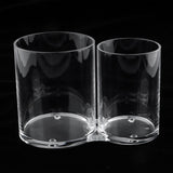Maxbell Clear Acrylic Brush Organizer Holder Cup Makeup Display 2 Space