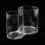 Maxbell Clear Acrylic Brush Organizer Holder Cup Makeup Display 2 Space