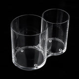Maxbell Clear Acrylic Brush Organizer Holder Cup Makeup Display 2 Space