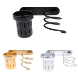 Maxbell Hair Dryer Holder Hair Blower Dryer Rack Wall Mount Organizer Storage Cup Black