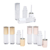 Max 3x 5ml Empty Lip Gloss Tube Lip Balm Oil Bottle Cosmetic Lipstick Container Silver