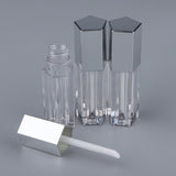 Max 3x 5ml Empty Lip Gloss Tube Lip Balm Oil Bottle Cosmetic Lipstick Container Silver