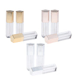 Max 3x 5ml Empty Lip Gloss Tube Lip Balm Oil Bottle Cosmetic Lipstick Container Silver