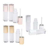 Max 3x 5ml Empty Lip Gloss Tube Lip Balm Oil Bottle Cosmetic Lipstick Container Silver