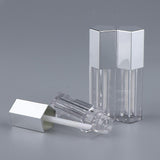 Max 3x 5ml Empty Lip Gloss Tube Lip Balm Oil Bottle Cosmetic Lipstick Container Silver