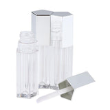 Max 3x 5ml Empty Lip Gloss Tube Lip Balm Oil Bottle Cosmetic Lipstick Container Silver