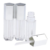 Max 3x 5ml Empty Lip Gloss Tube Lip Balm Oil Bottle Cosmetic Lipstick Container Silver