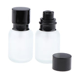 Max 2x Empty Glass Makeup Container Lotion Cream Jar Pump Bottle Case for Travel 50ML