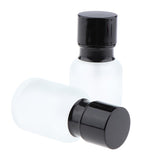 Max 2x Empty Glass Makeup Container Lotion Cream Jar Pump Bottle Case for Travel 50ML