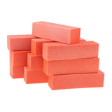 Max 10Pcs Nail Art Buffer Files Block Manicure Buffing Sanding Polish Orange Red