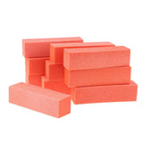 Max 10Pcs Nail Art Buffer Files Block Manicure Buffing Sanding Polish Orange Red
