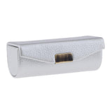 Max Leather Lipstick Case Holder Storage Box mirror Purse Pocket Silver