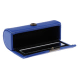 Maxbell Leather Lipstick Case Holder Storage Box mirror Purse Pocket Sapphire Blue