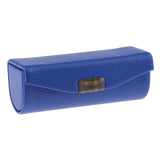 Maxbell Leather Lipstick Case Holder Storage Box mirror Purse Pocket Sapphire Blue