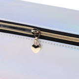 Maxbell Specular Toiletry Makeup Bag Travel Case Zipper Cosmetic Organizer Silver