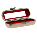 Maxbell Makeup Holder Lipstick Case Lip Gloss Storage Box with Mirror for Purse Golden