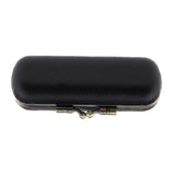 Maxbell Makeup Holder Lipstick Case Lip Gloss Storage Box with Mirror for Purse Black