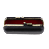 Maxbell Makeup Holder Lipstick Case Lip Gloss Storage Box with Mirror for Purse Black