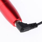 Maxbell 6pcs Electric Nail Drill Bits and Nail Art File Pen Machine Kits Red