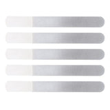 Maxbell 5Pcs Stainless Steel Emery Nail Files Double Sided Buffer Manicure Tools Kit