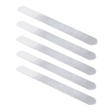 Maxbell 5Pcs Stainless Steel Emery Nail Files Double Sided Buffer Manicure Tools Kit