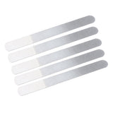 Maxbell 5Pcs Stainless Steel Emery Nail Files Double Sided Buffer Manicure Tools Kit