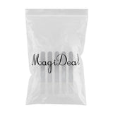 Maxbell 5Pcs Stainless Steel Emery Nail Files Double Sided Buffer Manicure Tools Kit