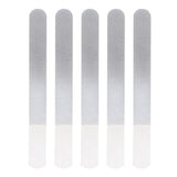 Maxbell 5Pcs Stainless Steel Emery Nail Files Double Sided Buffer Manicure Tools Kit