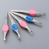 Maxbell 5x Stainless Slant Flat Tweezers for Eyebrow Shaping Facial Hair Removal 02