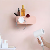 Maxbell Wall Mounted Hair Dryer Rack Holder Bathroom Accessories Organizer Light Orange