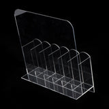 6 Grids Empty Nail Storage Box Manicure Tools Organizer Case Holder Clear