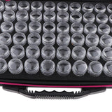 Max Maxb 60 Grids 10ml Mini Empty Nail Powder Eye Shadow Grafts Bottles Storage Case Rose Red